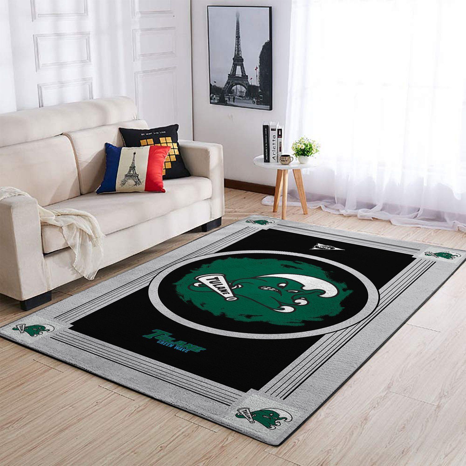 Tulane Green Wave Ncaa Area Team Logo Rug Regtangle  Chussin | Home Decor Easily