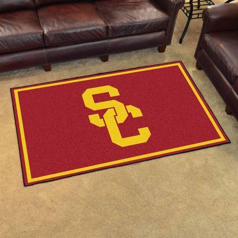 Usc Trojans Area Rug Football  Chussin | Home Decor Easily