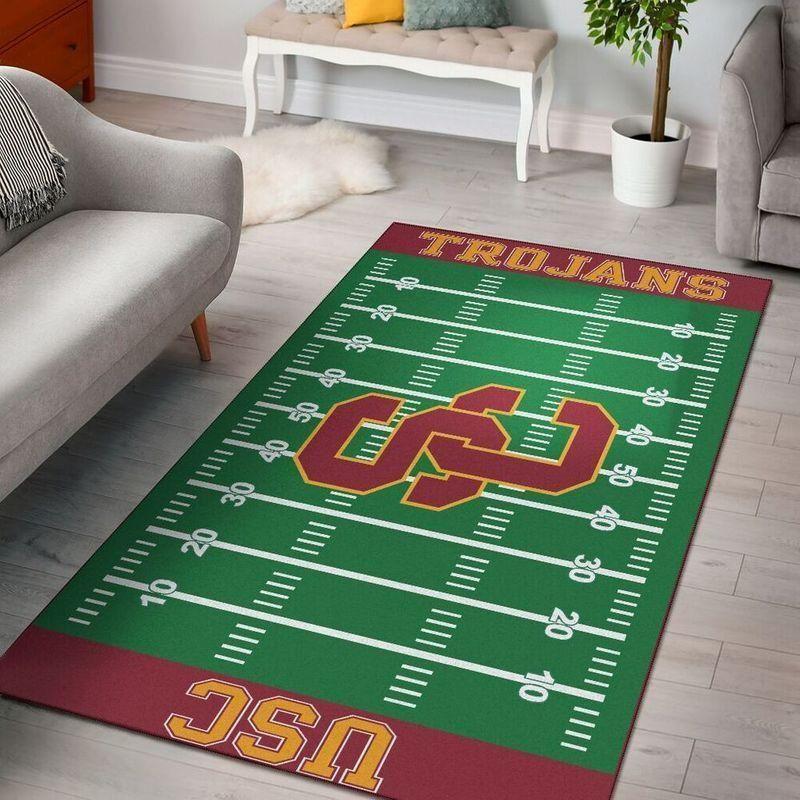 Usc Trojans Field Area Rug Football Rug Regtangle | Home Decor Easily