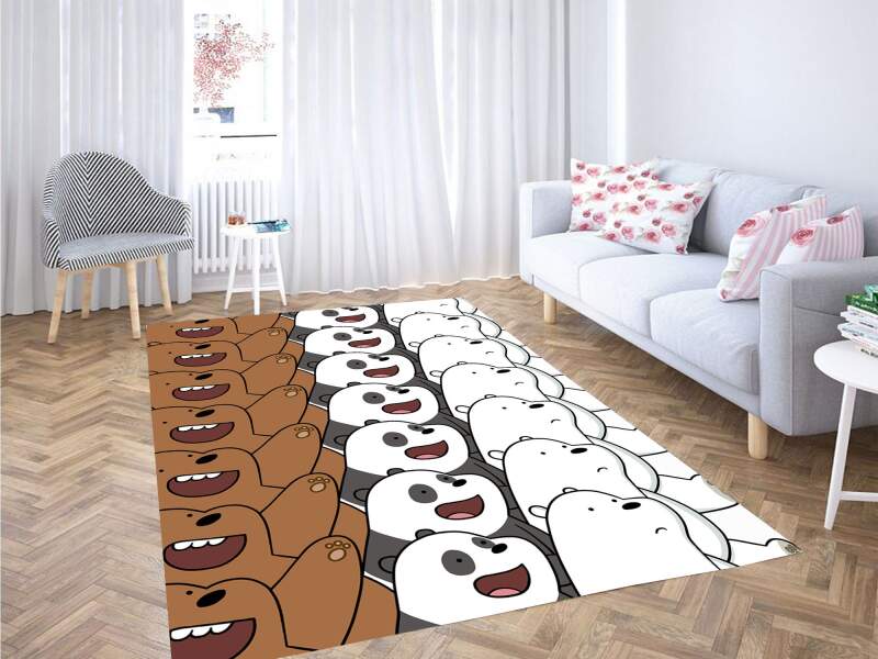 Very Cute We Bare Bears Carpet Rug -  Chussin | Home Decor Easily