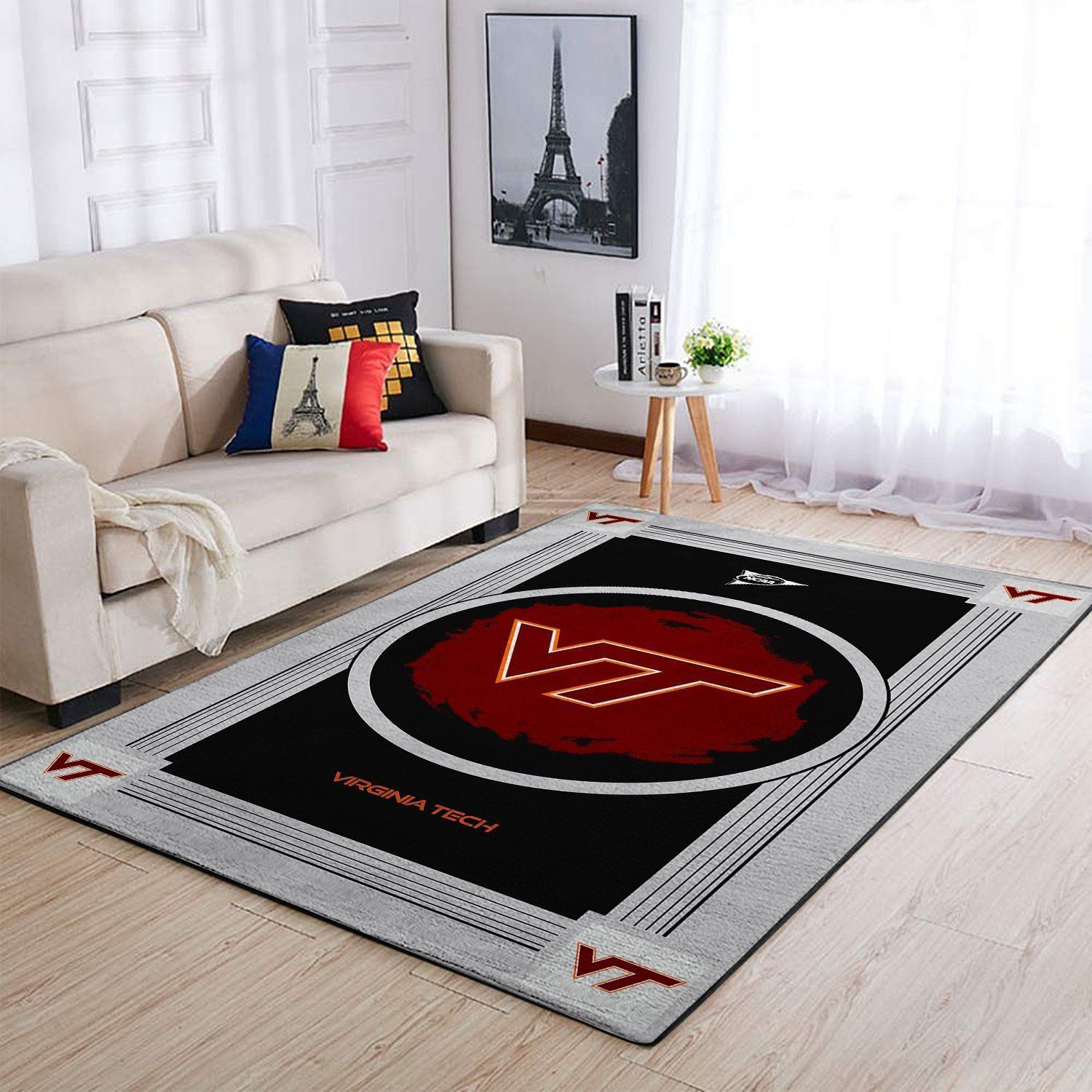 Virginia Tech Hokies Ncaa Area Rugs Team Logo Chussin | Home Decor Easily