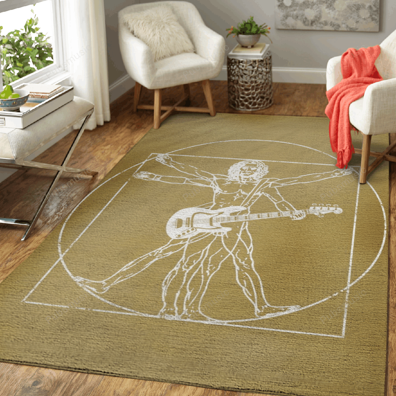Vitruvian Man Bass Music Art For Fans Area  Chussin | Home Decor Easily