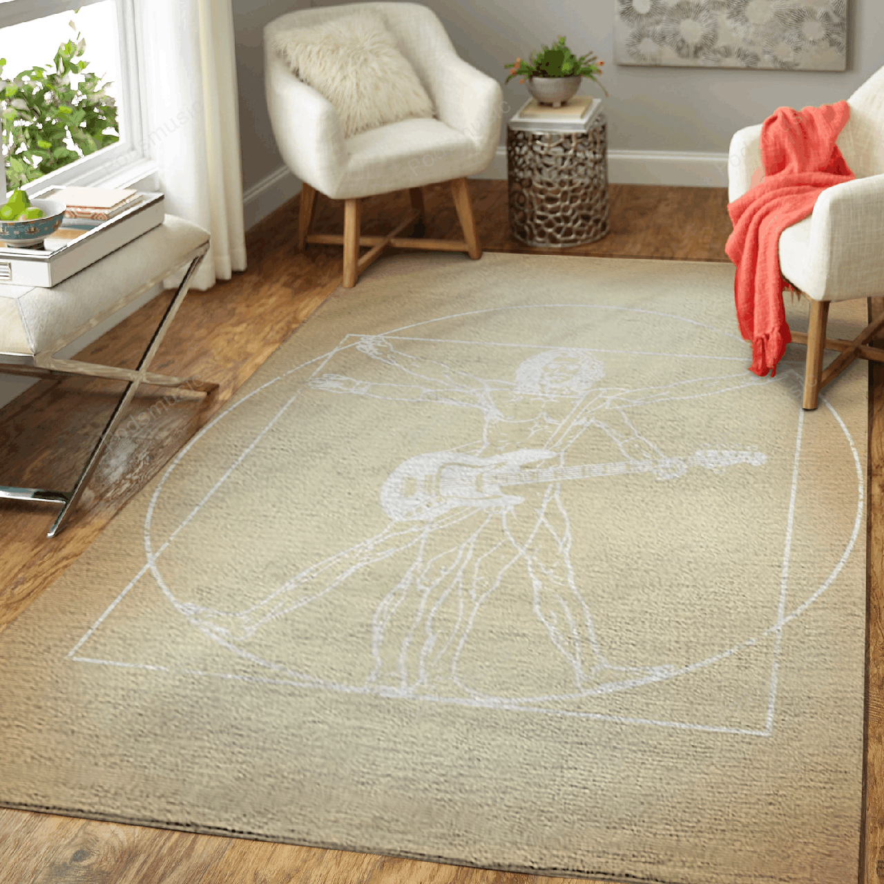 Vitruvian Man Bass Player Music Art For Fans Area  Chussin | Home Decor Easily