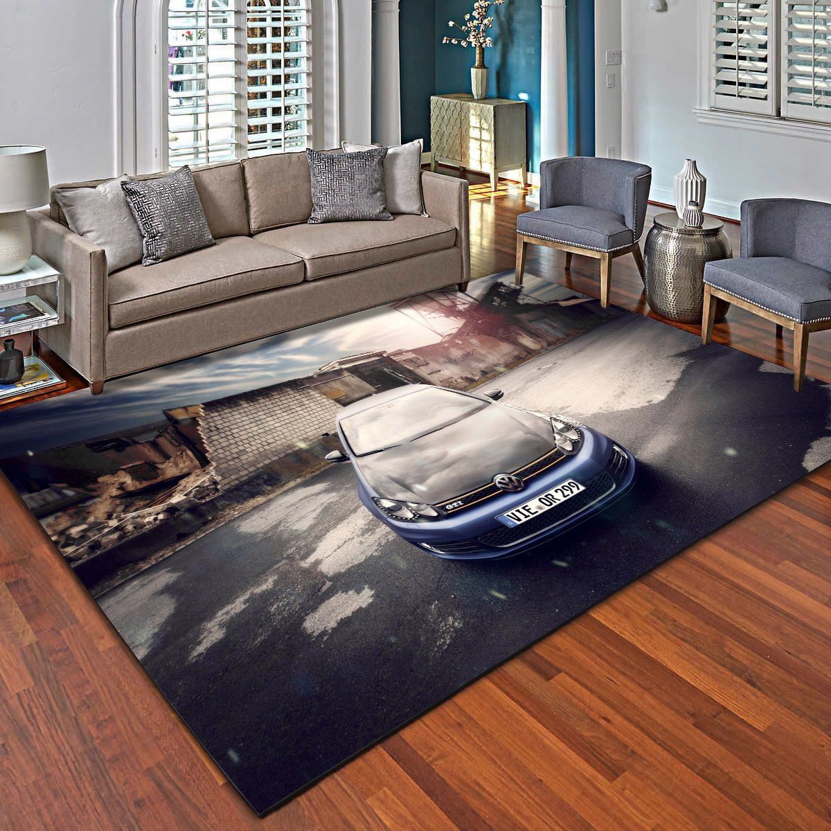 Volkswagen Area Rug Supercar Bedroom Mat  Chussin | Home Decor Easily