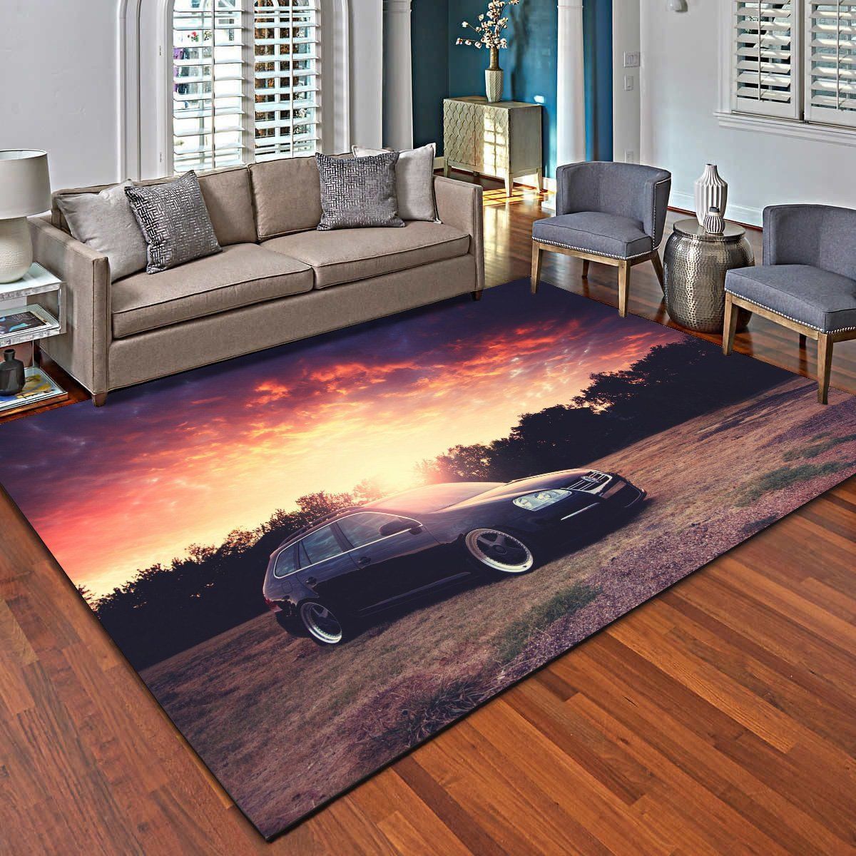 Volkswagen Area Rug Supercar Mat Area  Chussin | Home Decor Easily
