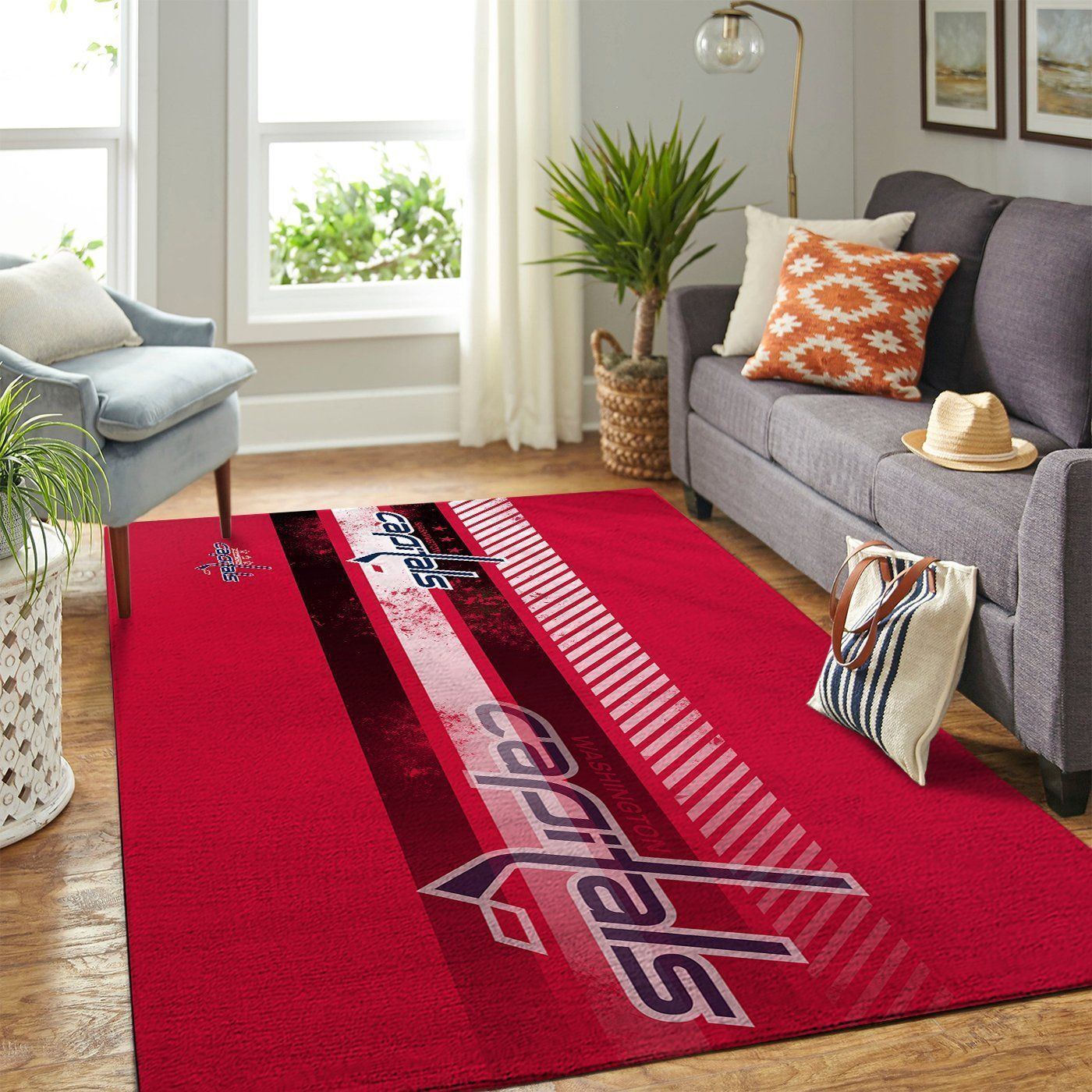 Washington Capitals Nhl Area Rugs Team Logo Sports  Chussin | Home Decor Easily