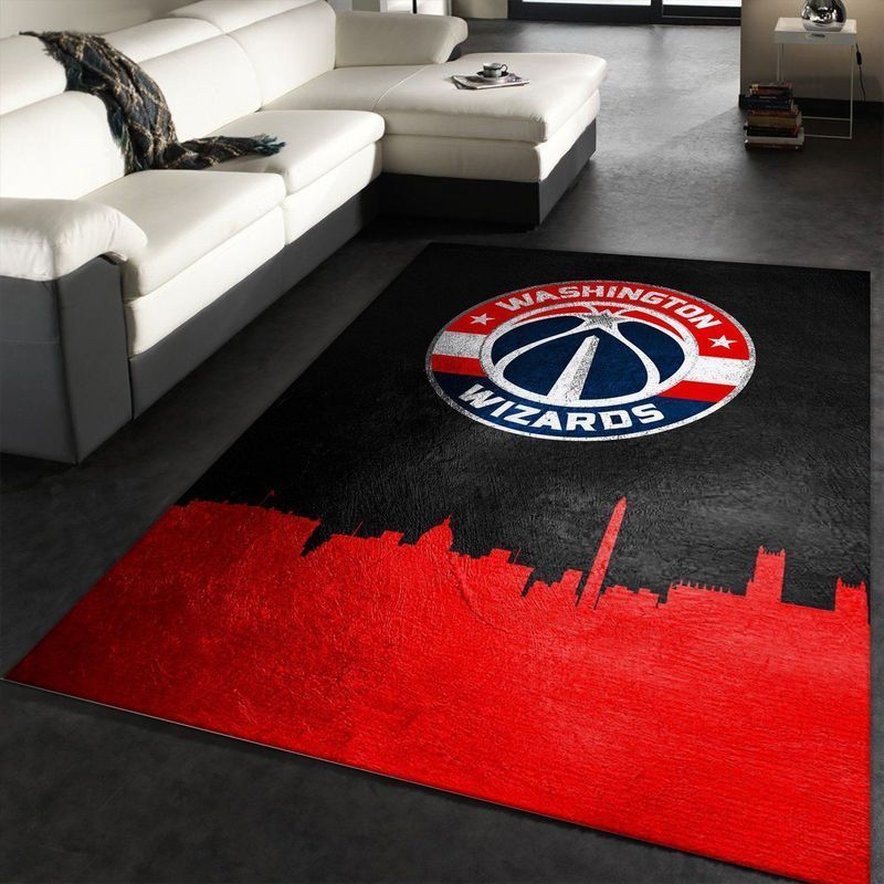 Washington Wizards Nba 3 Area Rug And  Chussin | Home Decor Easily