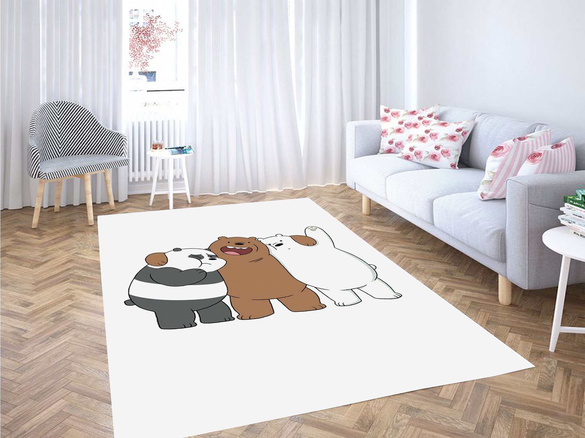 White Bear Panda Carpet Rug -  Chussin | Home Decor Easily