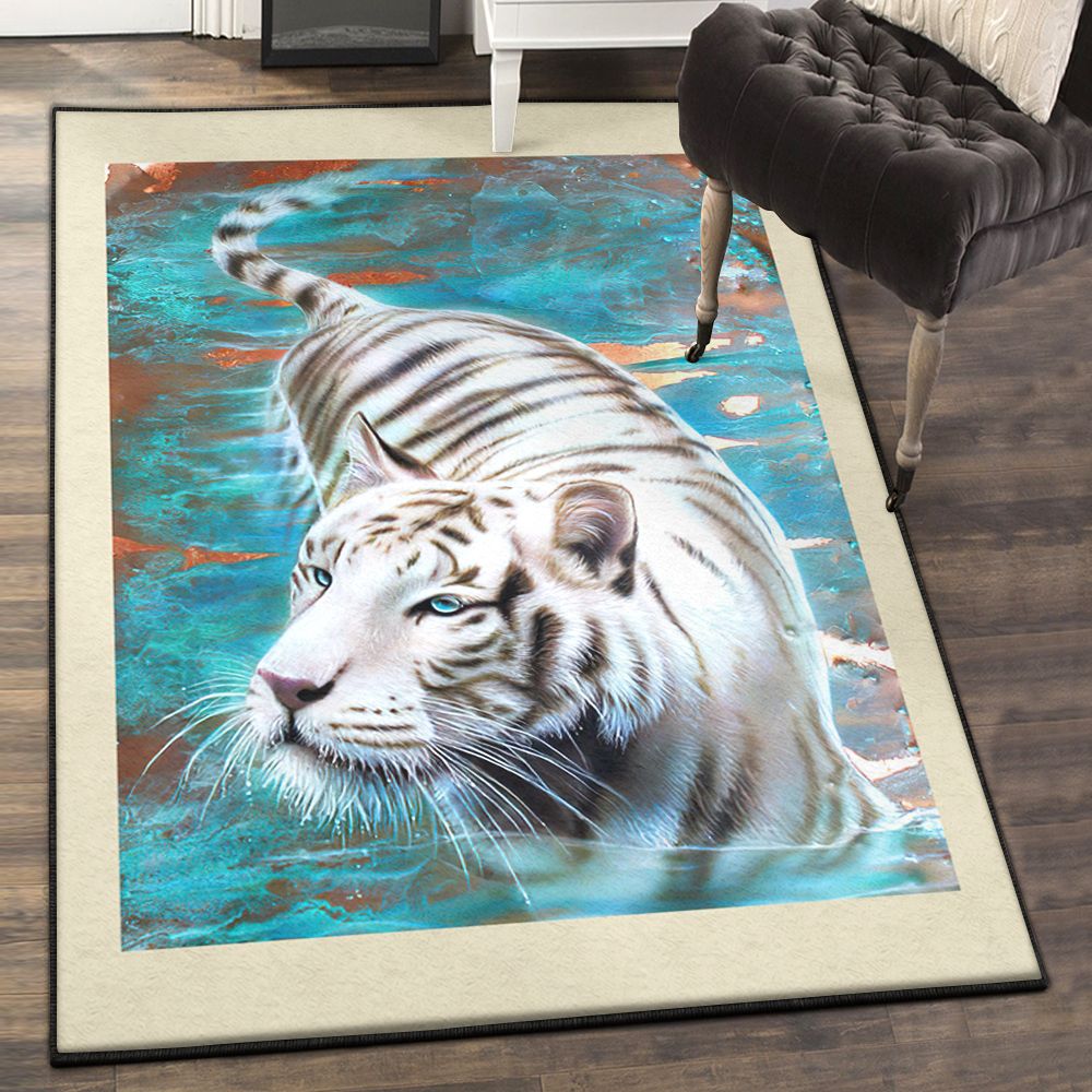 White Tiger Bedroom Rugs, Tiger Rug  Chussin | Home Decor Easily