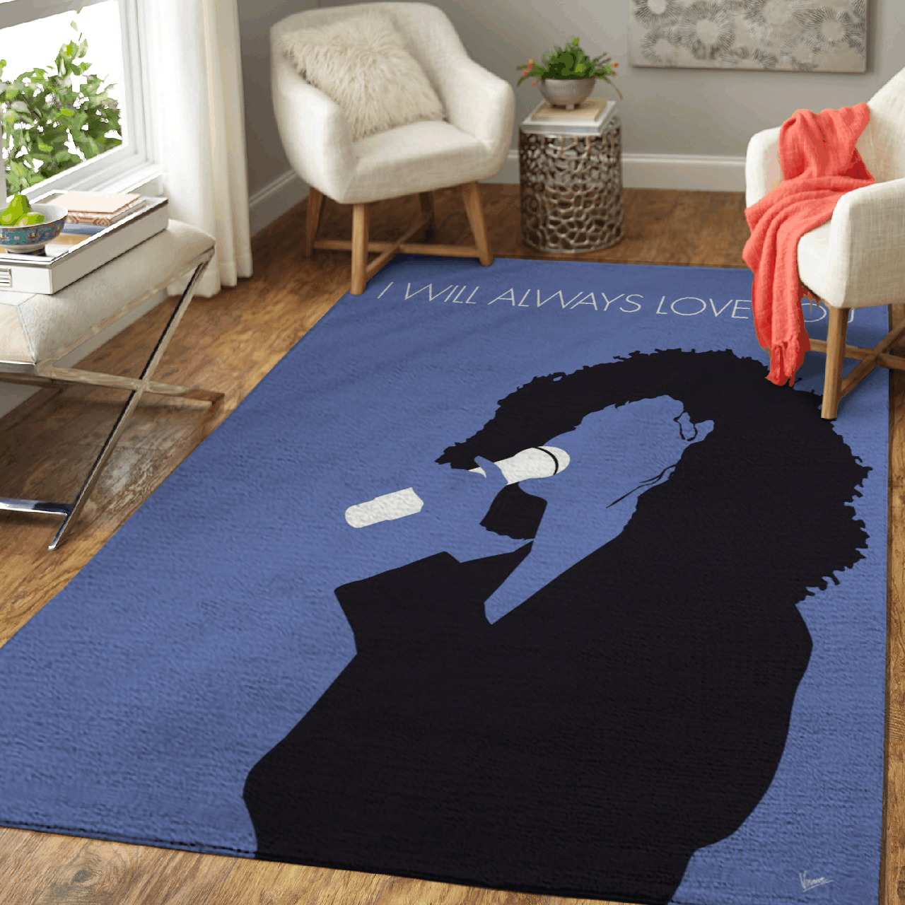 Whitney Houston American Singer I Will Always Love You Art Area  Chussin | Home Decor Easily