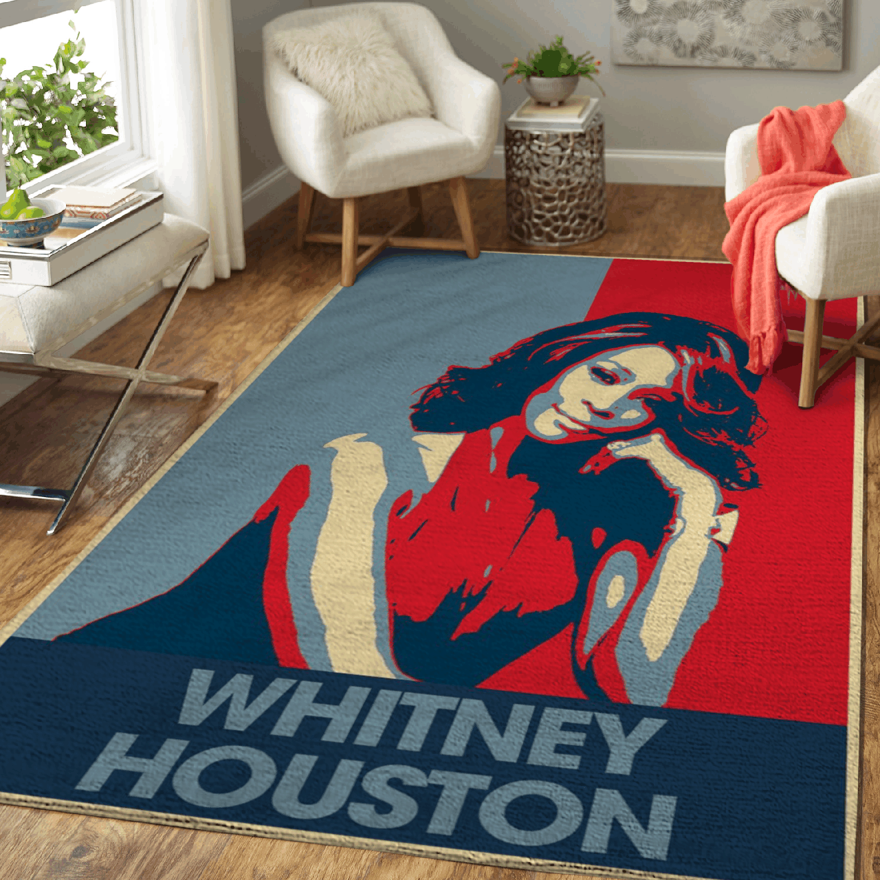 Whitney Houston United States Art For Fans Area Rug Area  Chussin | Home Decor Easily