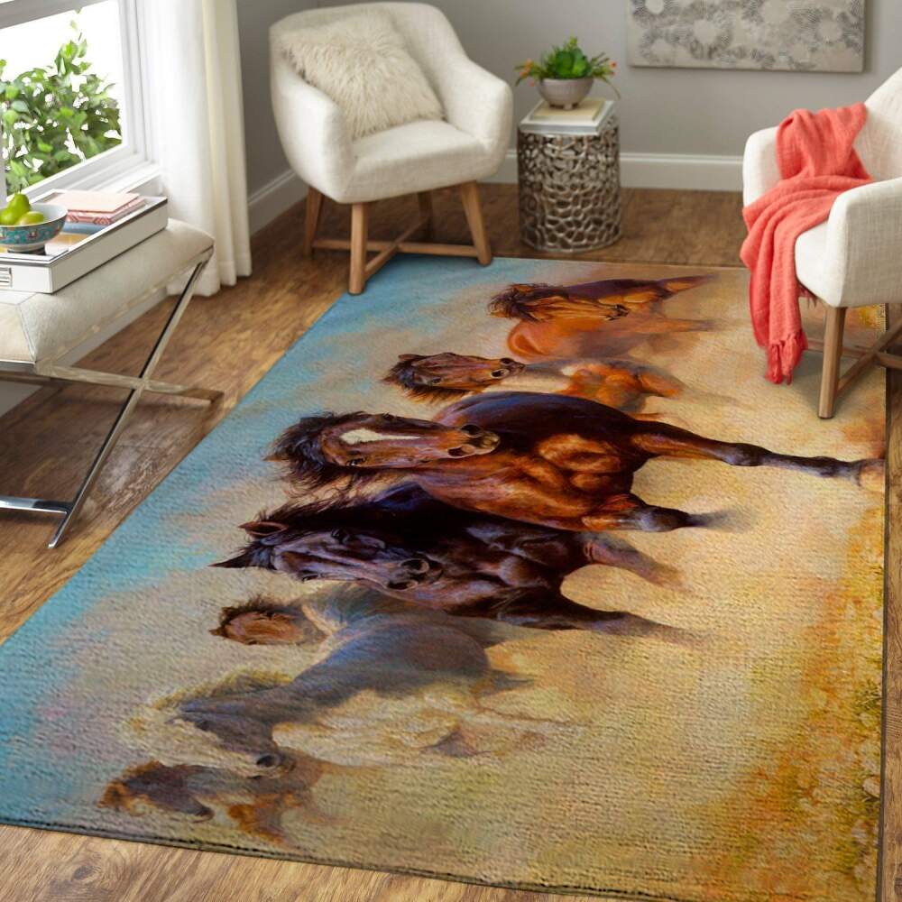 Wild Horses Area Rug 1910164 Ofd Area  Chussin | Home Decor Easily