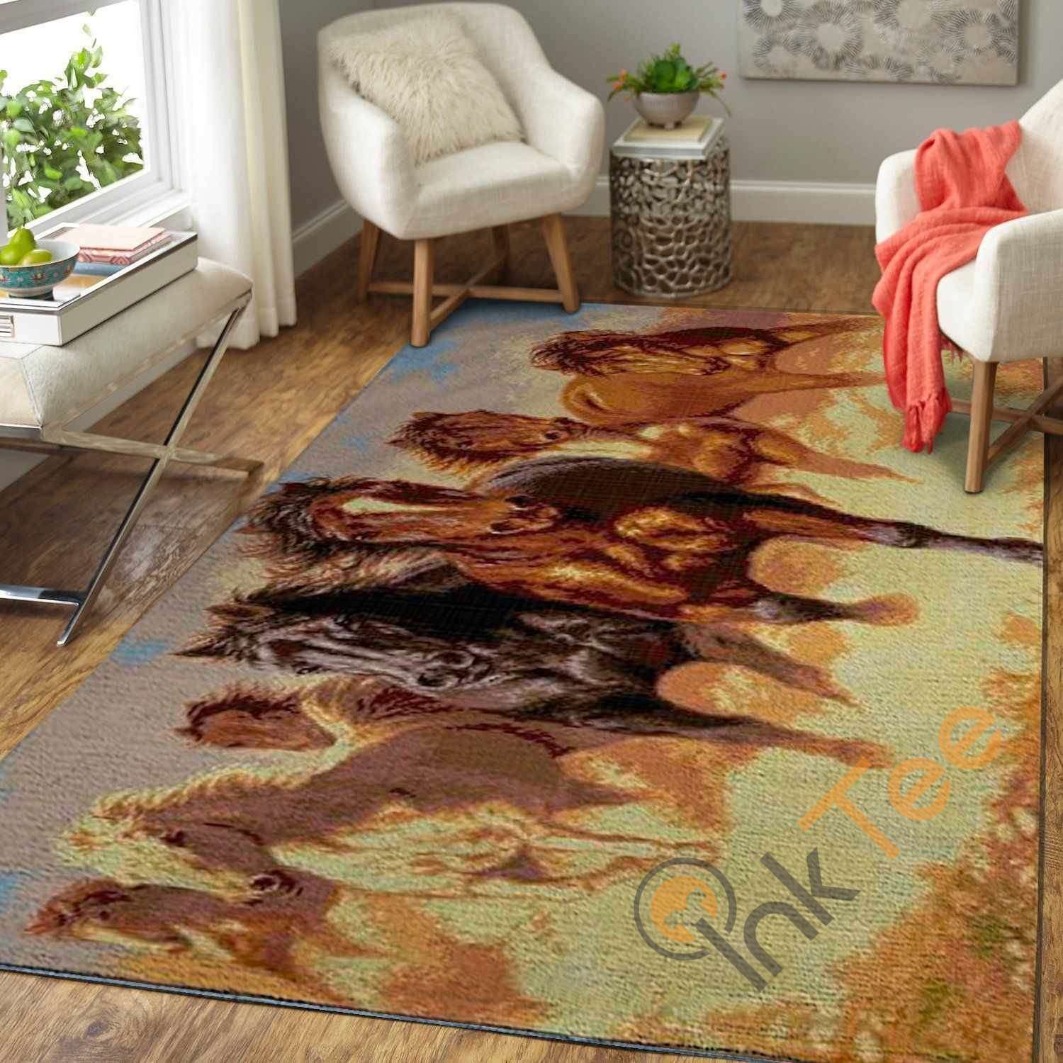 Wild Horses Area Rug -  Chussin | Home Decor Easily