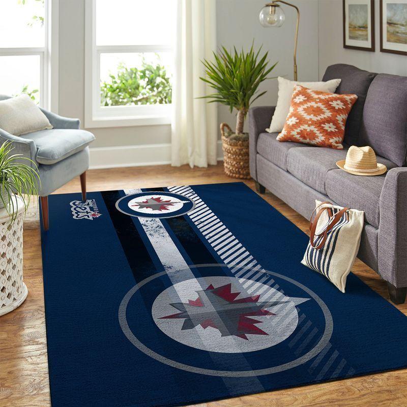 Winnipeg Jets Area Rugs Nhl Hockey Team Logo 20030462  Chussin | Home Decor Easily