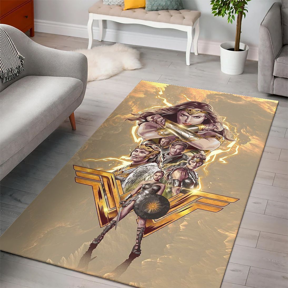 Wonder Woman Super Hero Dc Comic Movies Area Rug Regtangle  Chussin | Home Decor Easily