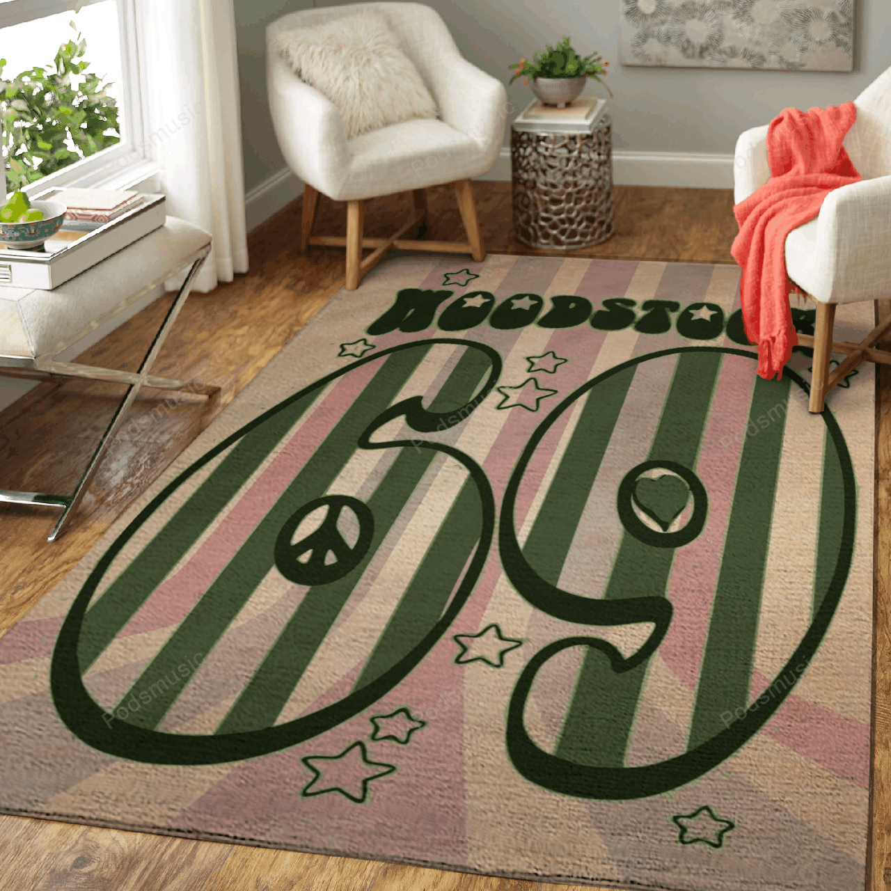 Woodstock 69 Green Music Art For Fans Area  Chussin | Home Decor Easily