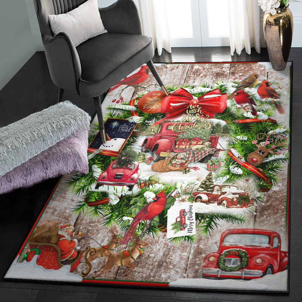 Xmas Art Deco Rug, Beautiful Christmas Wreath Rug  Chussin | Home Decor Easily