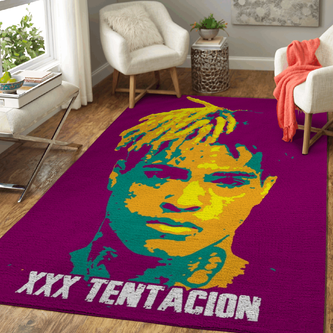 Xxxtentacion American Rapper Rock And Emo Pop Art Area Rug Area  Chussin | Home Decor Easily