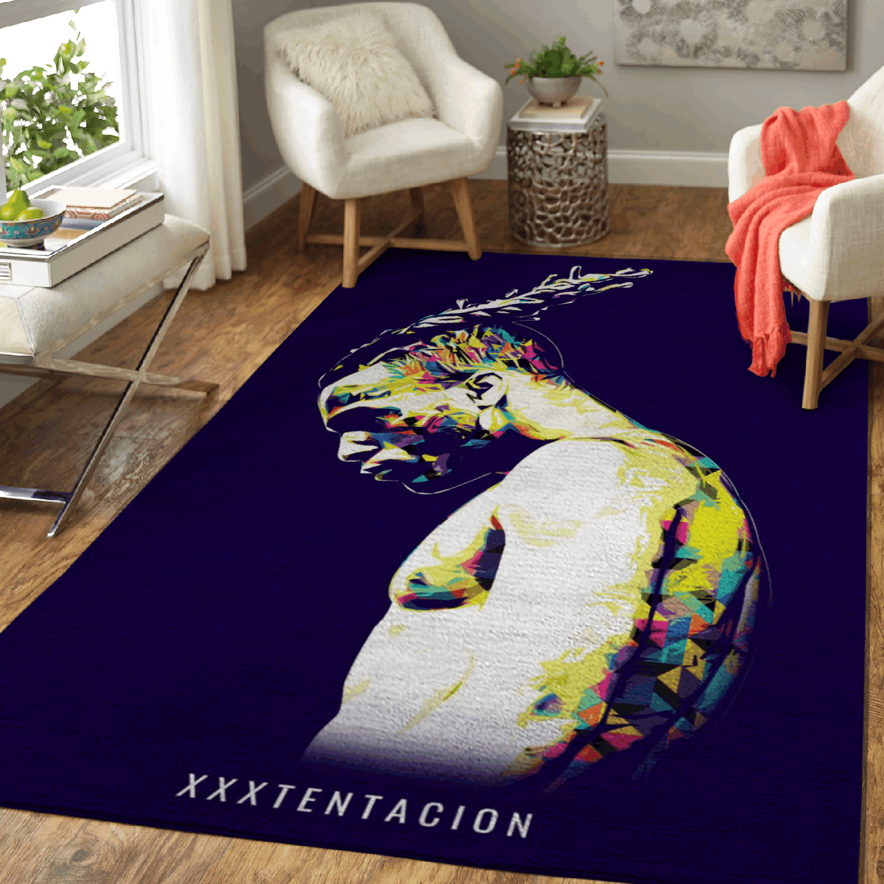 Xxxtentacion The Legend Rapper Hiphop Pop Art For Fans Area Rug Area Chussin | Home Decor Easily
