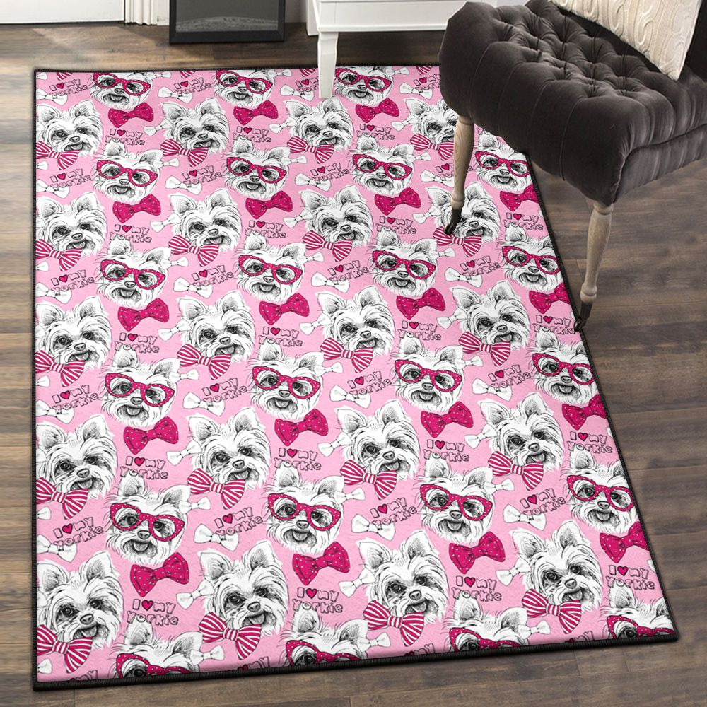 Yorkshire Terrier Dog Indoor Outdoor , Yorkshire Terrier Dog Puppy Rug  Chussin | Home Decor Easily