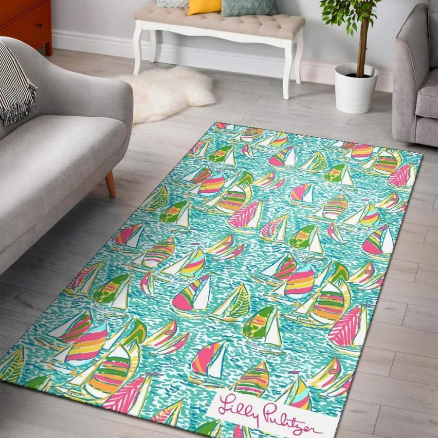 You Gotta Regatta Lilly Pulitzer Area Rug  Chussin | Home Decor Easily