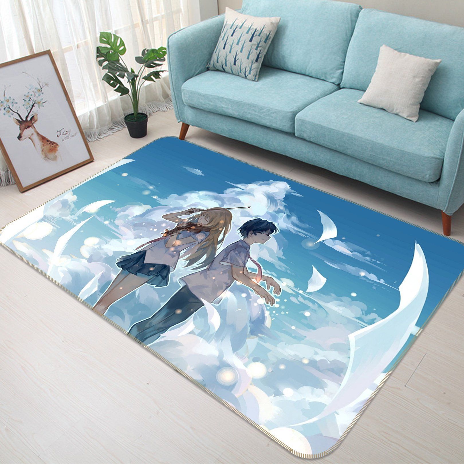 Your Lie In April Anime 1 Area Rug And  Chussin | Home Decor Easily