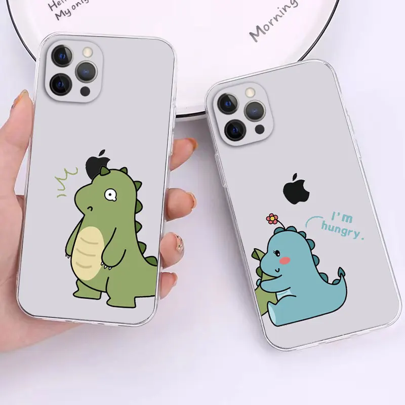 Cute Cartoon Animal Dinosaur Couple Phone Case