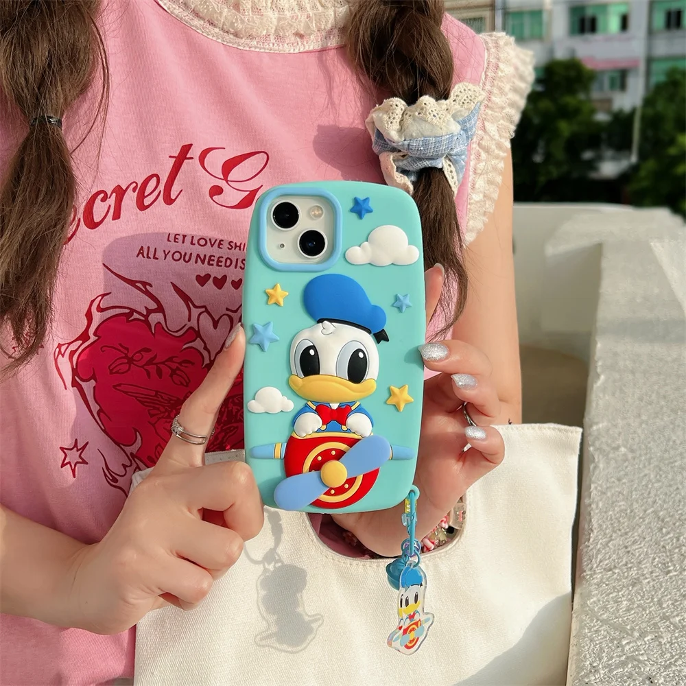 3D Cute Funny Cartoon Donald Duck Phone Case